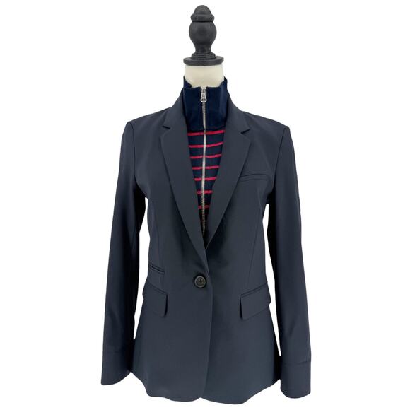 Veronica Beard Regan Dickey Navy Blue Red Stripe Ribbed Knit Matching Cuffs Set - Picture 9 of 9